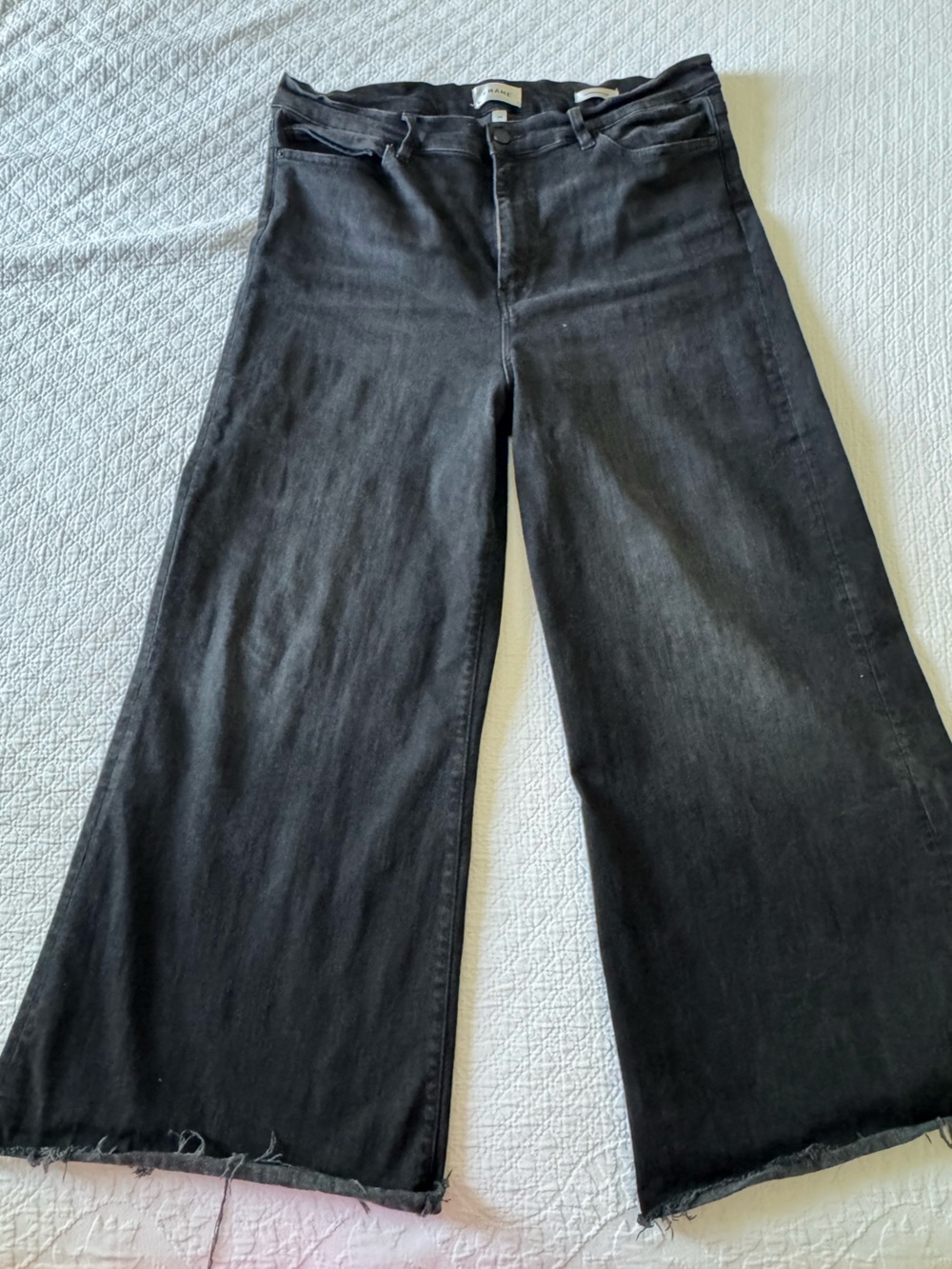 Frame Denim Black Wide Leg Flare Jeans